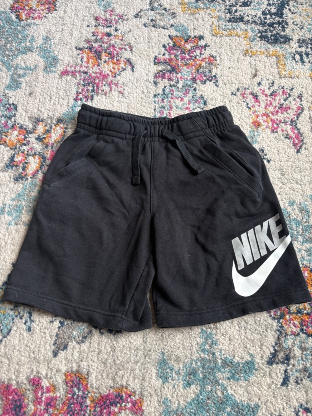 Nike Black Shorts with White Swoosh Logo